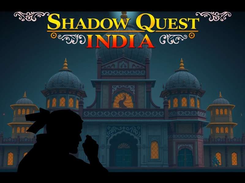 Shadow Quest India Game Interface showing stealth gameplay in a traditional Indian palace setting at night